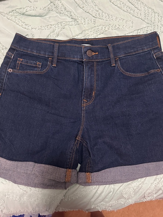 Old Navy Pants - Old Navy Dark Blue Cuffed Denim Shorts